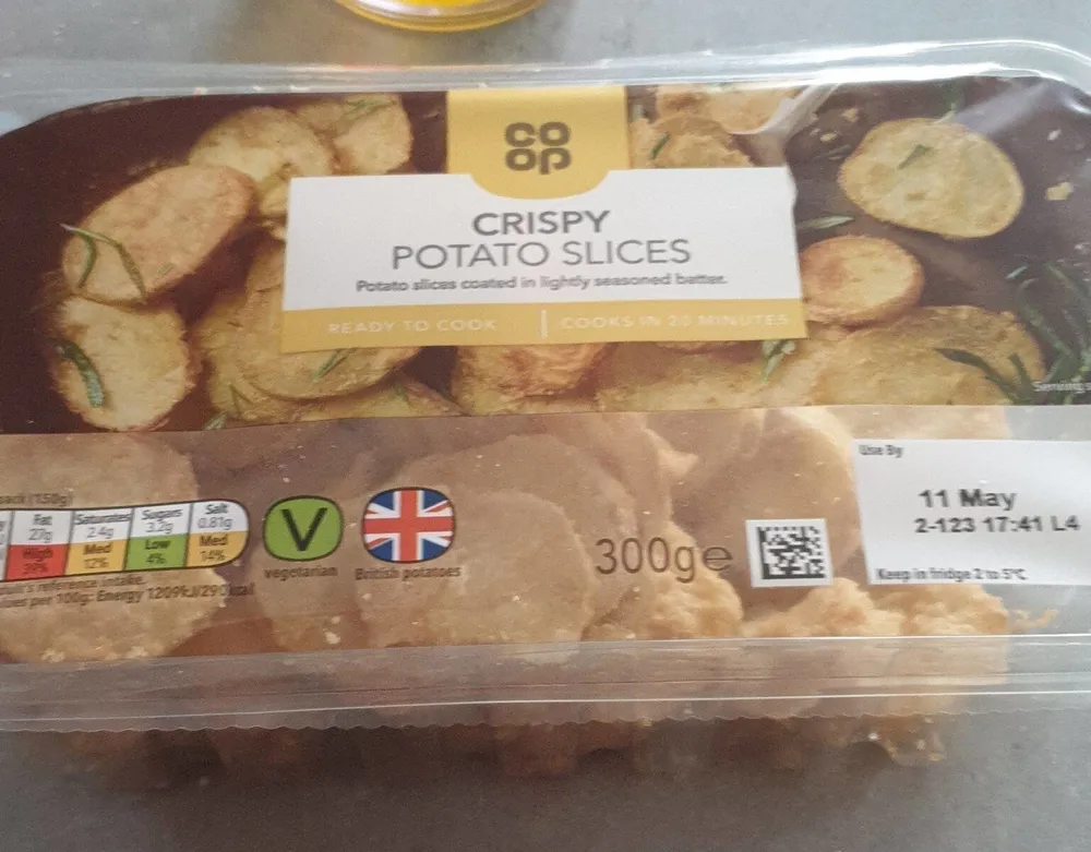 Crispy potato slices