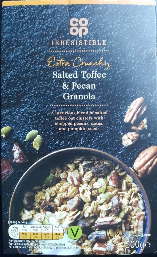 Co-op Salted toffee & pecan granola 500g