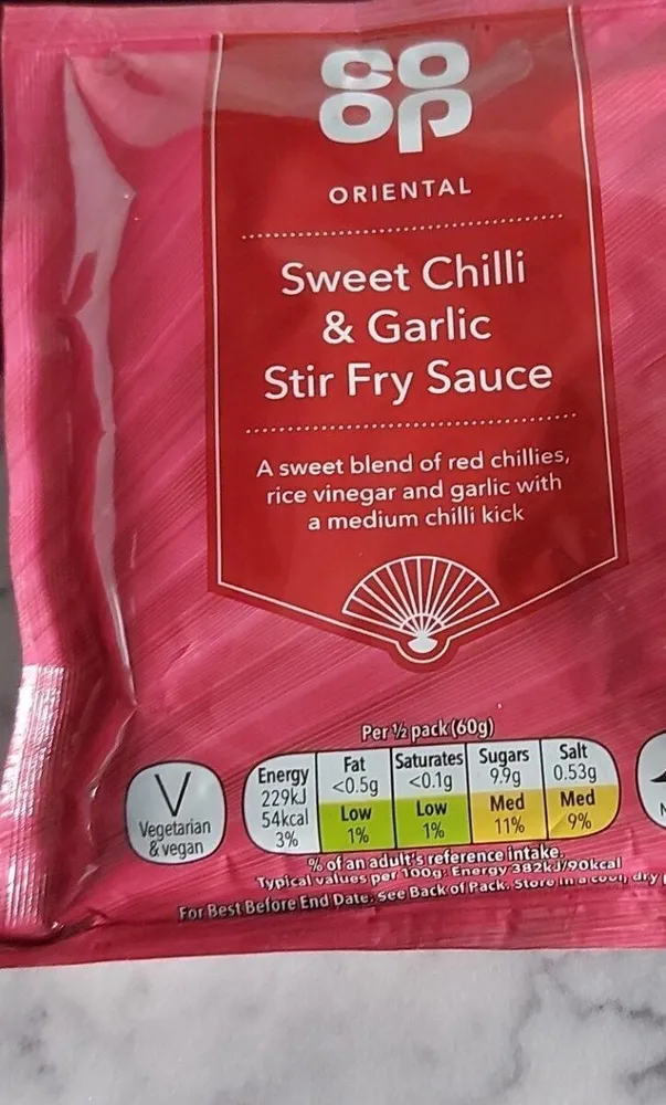 Sweet chilli and garlic stir fry sauce