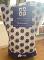 Freshly frozen blueberries