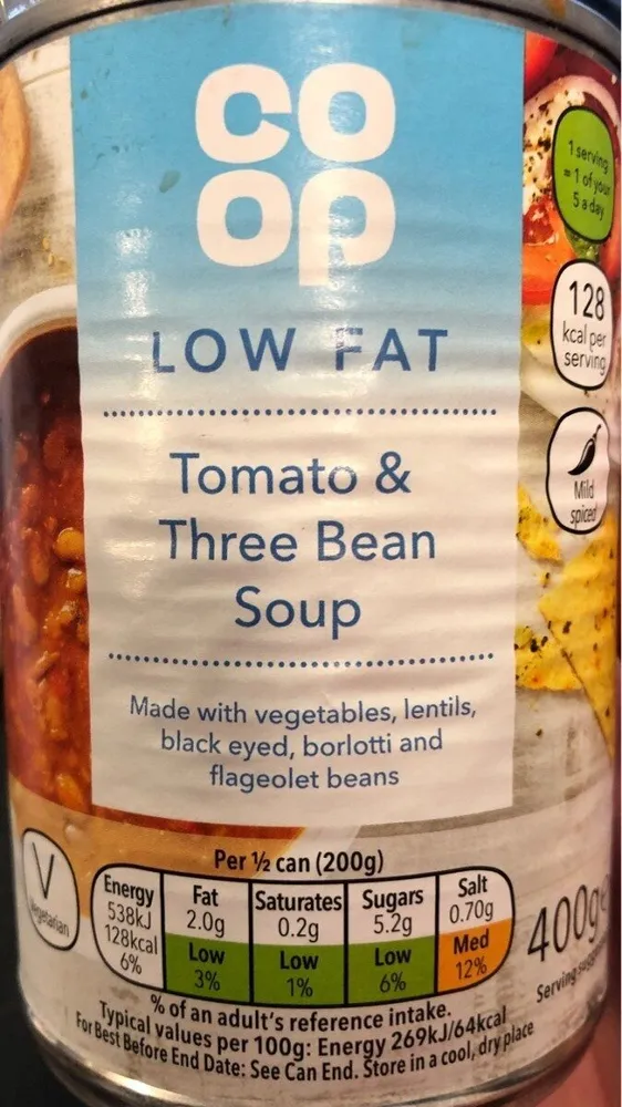 Tomato and Three Bean Soup