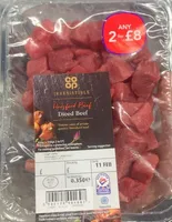 Diced beef