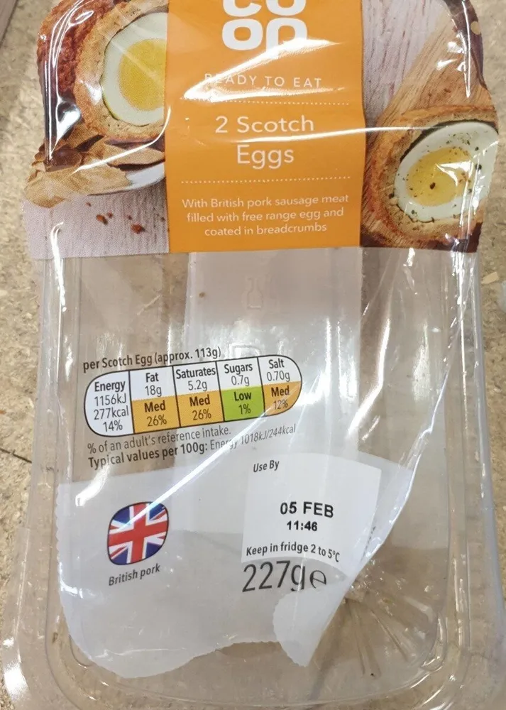 2 scotch eggs