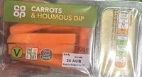 Carrots and houmous dip