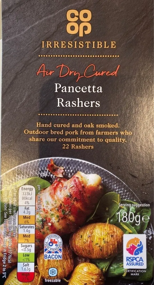 Pancetta rashers