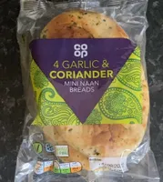 Garlic and coriander mini naan breads