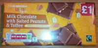 Milk chocolate with salted peanuts & toffee