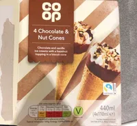 Chocolate and nut cones
