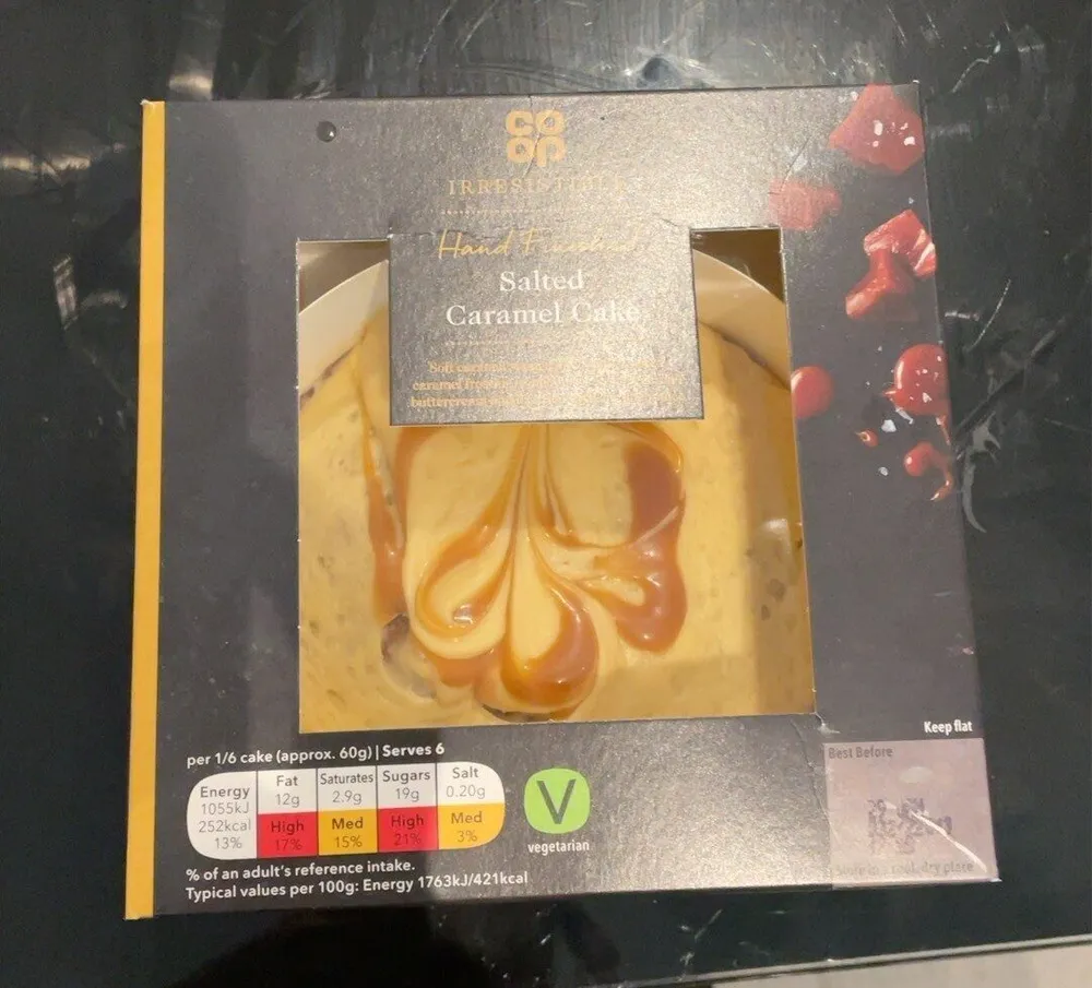 Co op salted caramel cake