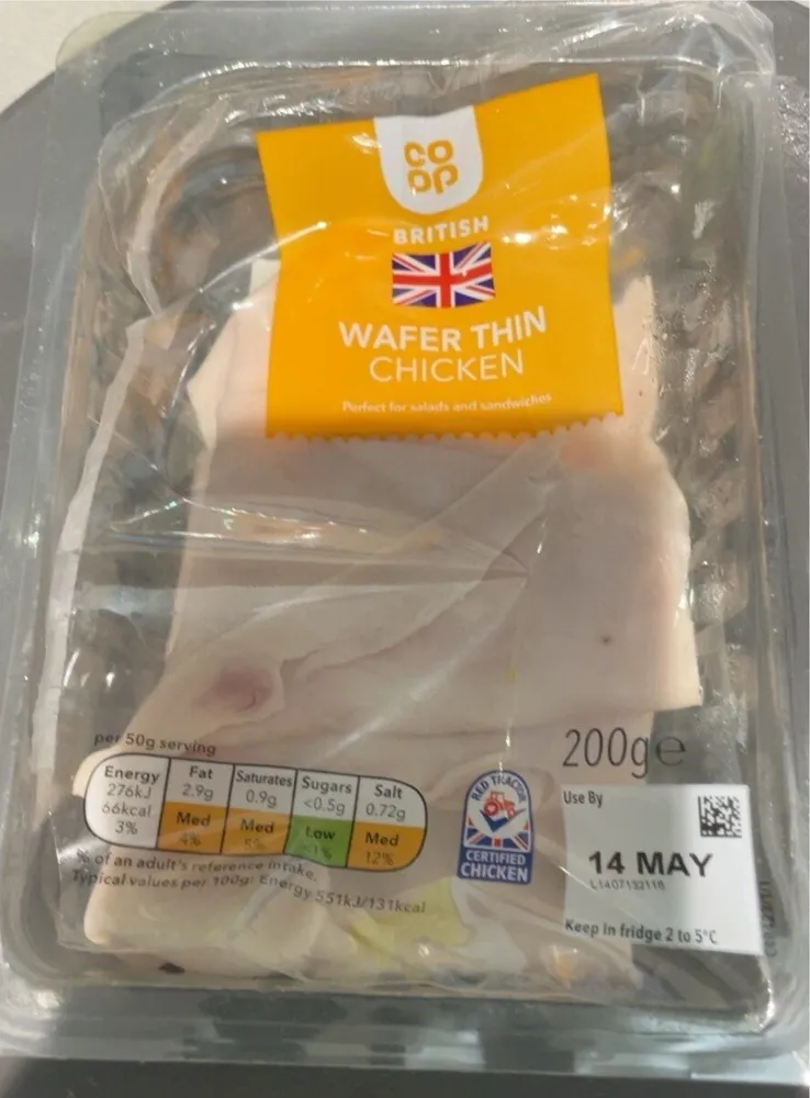 Wafer thin chicken