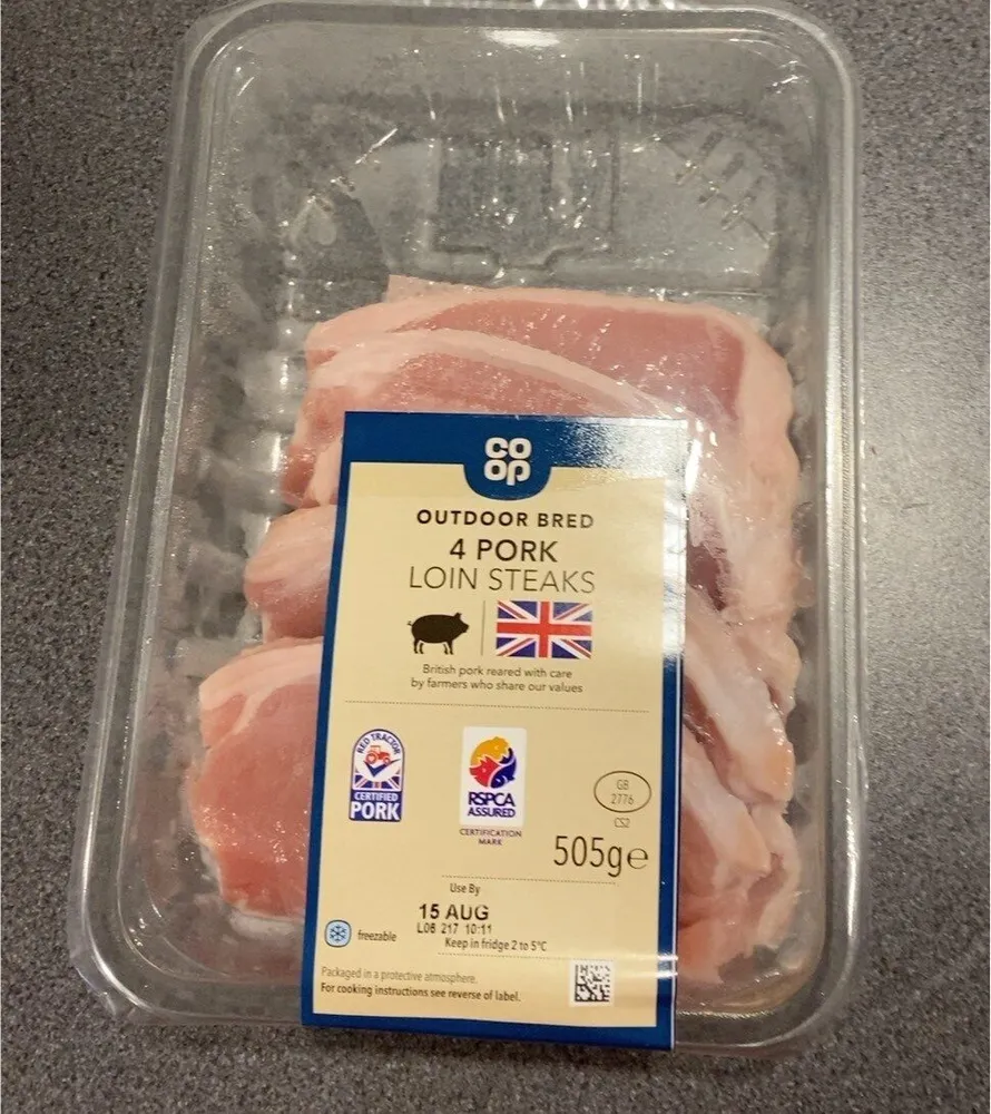 4 Pork Loin Steaks