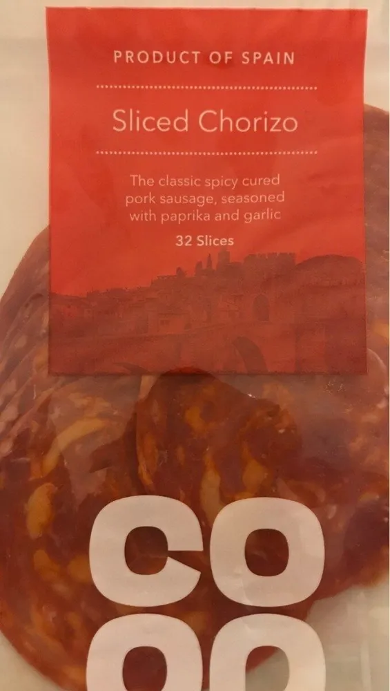 880 SPANISH SLICED CHORIZO 32 SLICES 150ge SPANISH