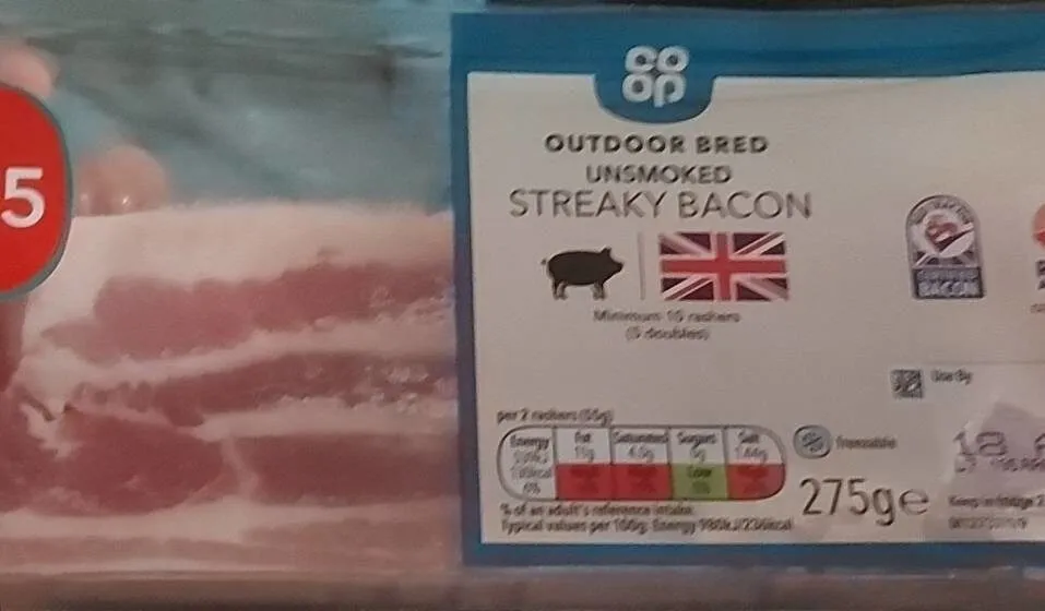 Un smoked streaky bacon