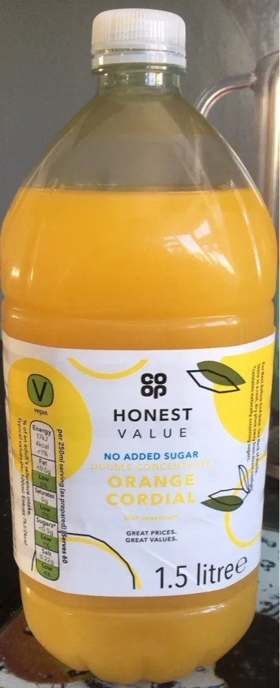 Orange cordial (no added sugar)