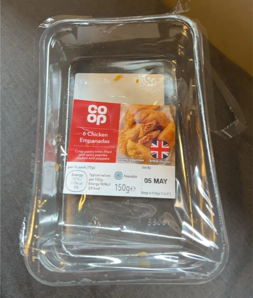 6 chicken empanadas