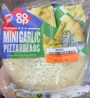 Mini garlic pizza breads