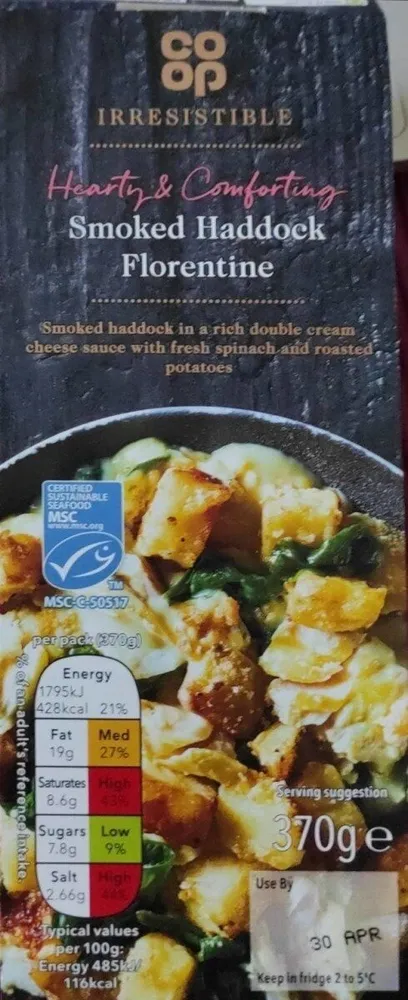 Smoked Haddock Florentine