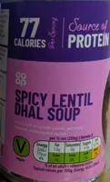 Spicy lentil dhal soup