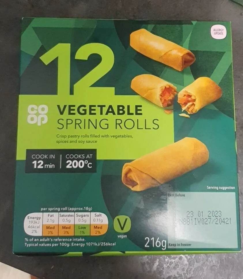 Vegetable spring rolls