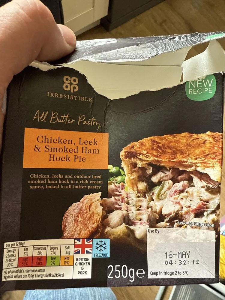 Chicken Leek and Smoked Ham Hock Pie