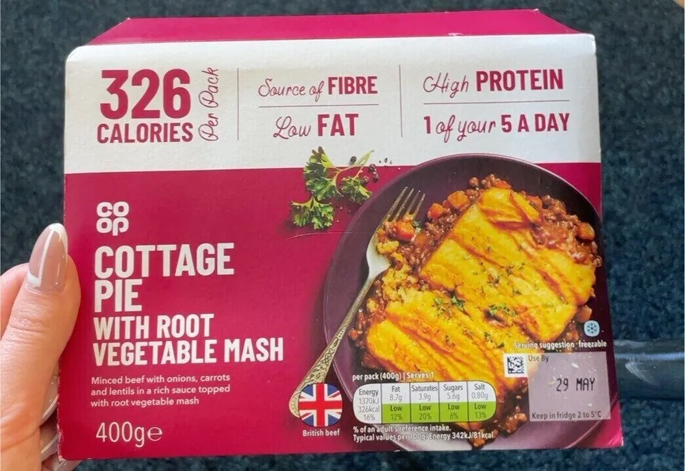 Cottage pie with root vegetable mash