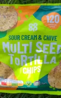 Sour cream and chive multi seed tortilla chips