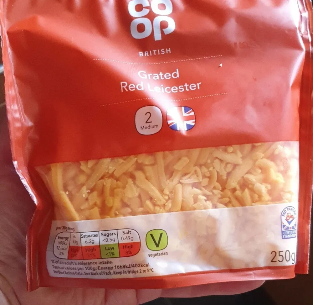 Co-Op Grated Red Leicester