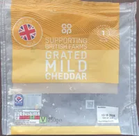 Grated mild cheddar