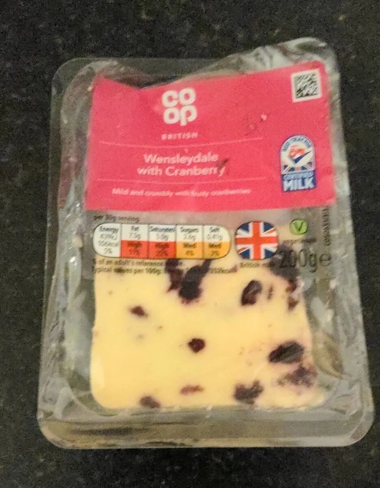 Wensleydale with cranberry