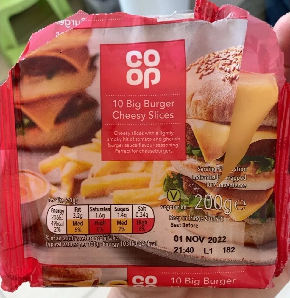 Burger cheesy slice