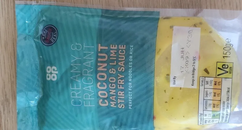 Coconut Mango and Lime Stir Fry Sauce