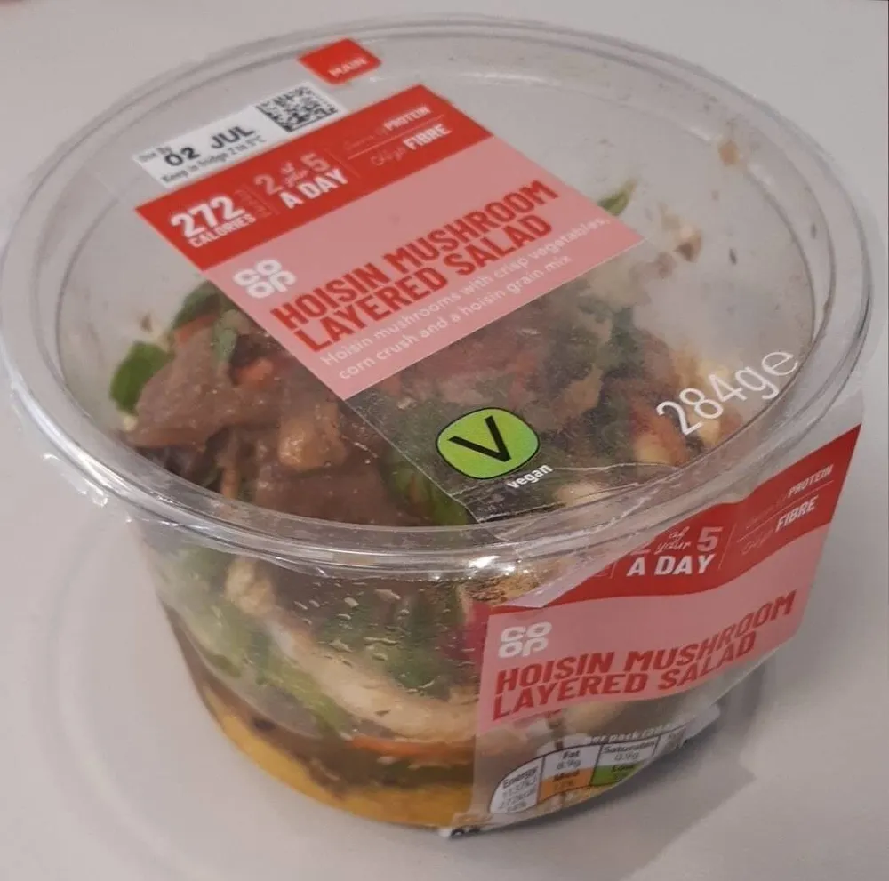 Hoisin Mushroom Layered Salad