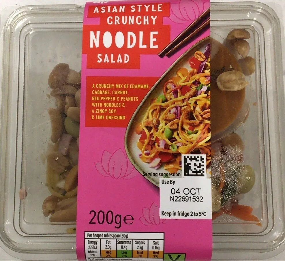 Asian style crunchy noodle salad