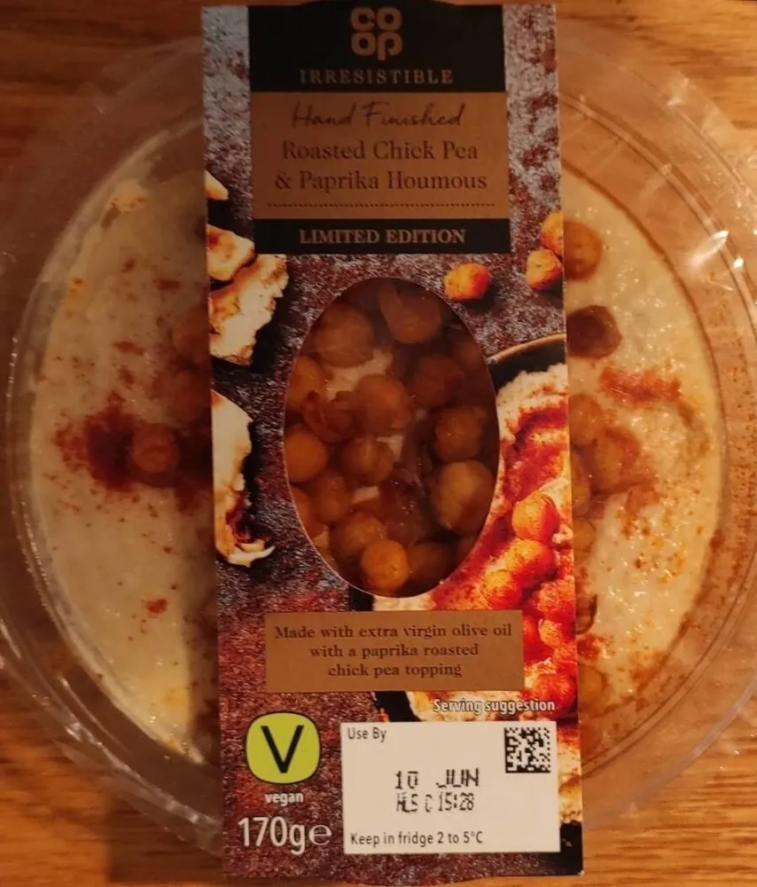 Roasted chickpea and positions houmous