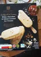 White chocolate & salted caramel ice creams