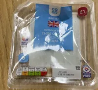 British outdoor bred thin sliced cooked ham