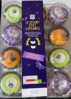 12 spooky eyes cupcakes
