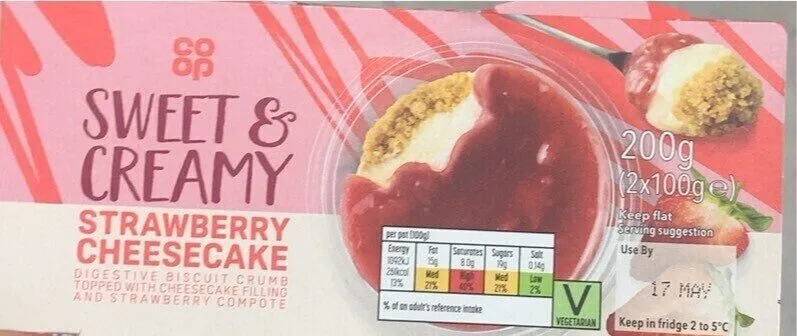 sweet and creamy strawberry cheesecake