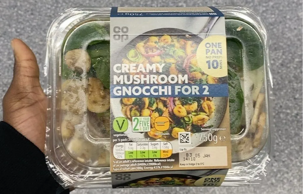 Creamy mushroom gnocchi