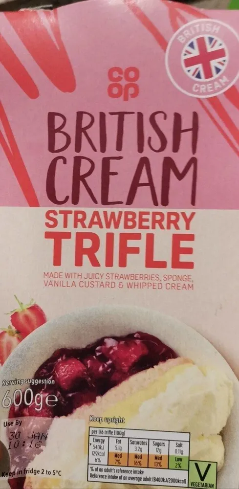 British Cream Strawberry Trifle