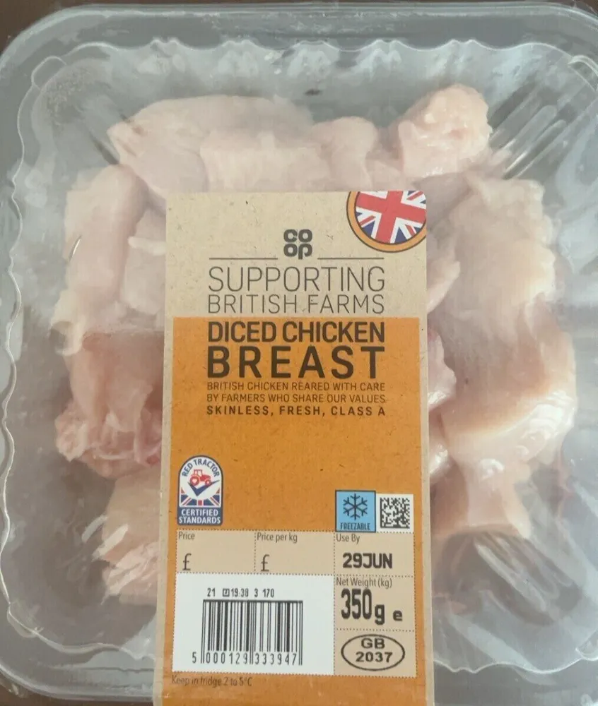 Diced chicken breast