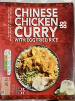 Chinese chicken curry with egg fried rice