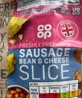 Sausage bean & cheese slice