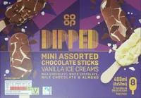 Mini assorted chocolate sticks