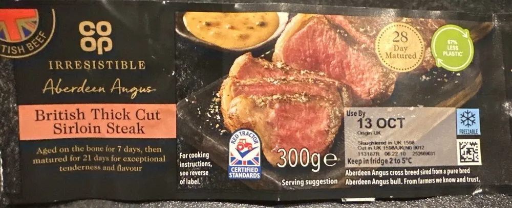 British Thick Cut Sirloin Steak