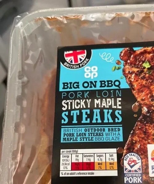 Sticky maple steaks