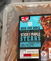 Sticky maple steaks