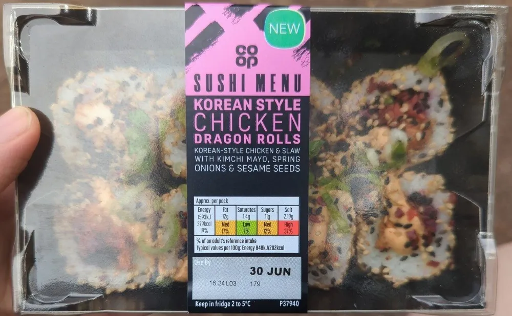 Korean Style Chicken Dragon Rolls