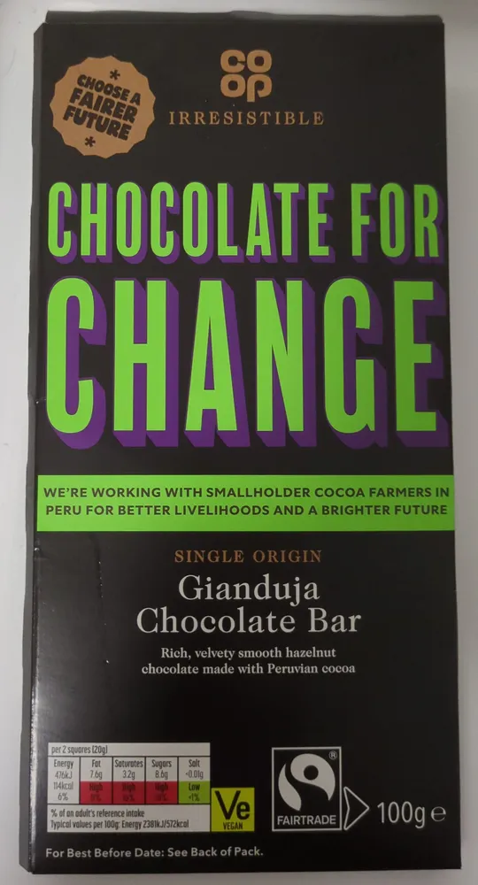 Chocolate For Change Gianduja