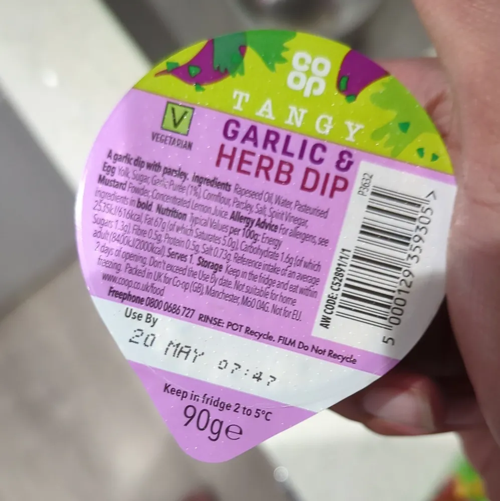 Garlic And Herb Dip